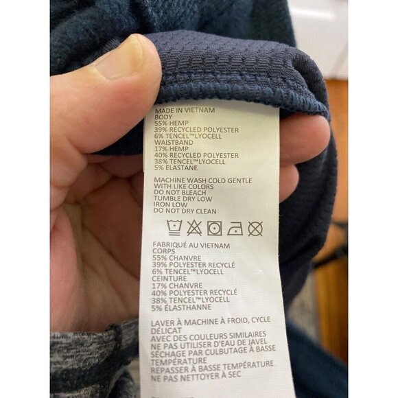 PrAna Cardiff Fleece Sweatpant Dark Sky Heather XL Soft Lining Blue Hemp - Picture 7 of 7